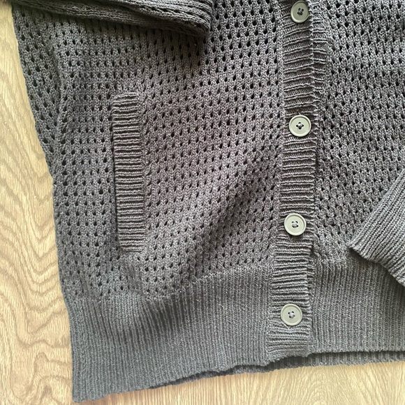 T Alexander Wang Black Hooded Knit Button Cardigan - Picture 2 of 5